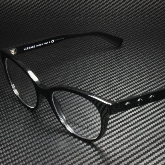 Versace Blacked-out 52mm Eyeglasses - Picture 1 of 5